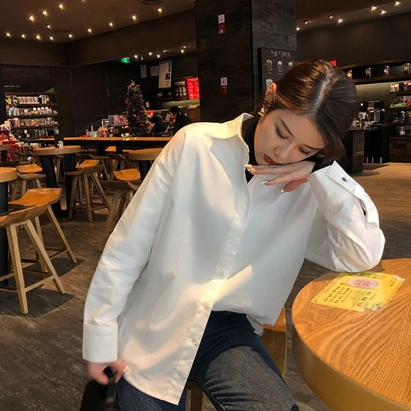 White Shirt Female Streetwear Blouse Tops Long Sleeve 2021 Autumn Summer Fashion Casual Loose Shirts Plus Size Korean Tops 11187
White Shirt Female Streetwear Blouse Tops Long Sleeve 2021 Autumn Summer Fashion Casual Loose Shirts Plus Size Korean Tops 11187