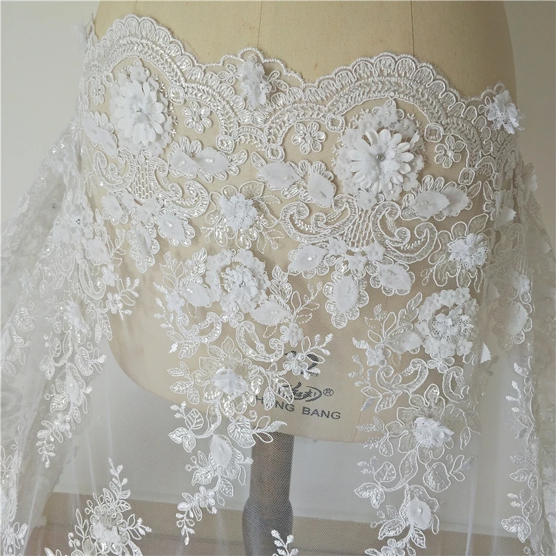 2020 NEW Pure white, White color 3d appliqued lace, tulle mesh embroidery lace for summer short wedding dress luxury 1M
2020 NEW Pure white, White color 3d appliqued lace, tulle mesh embroidery lace for summer short wedding dress luxury 1M