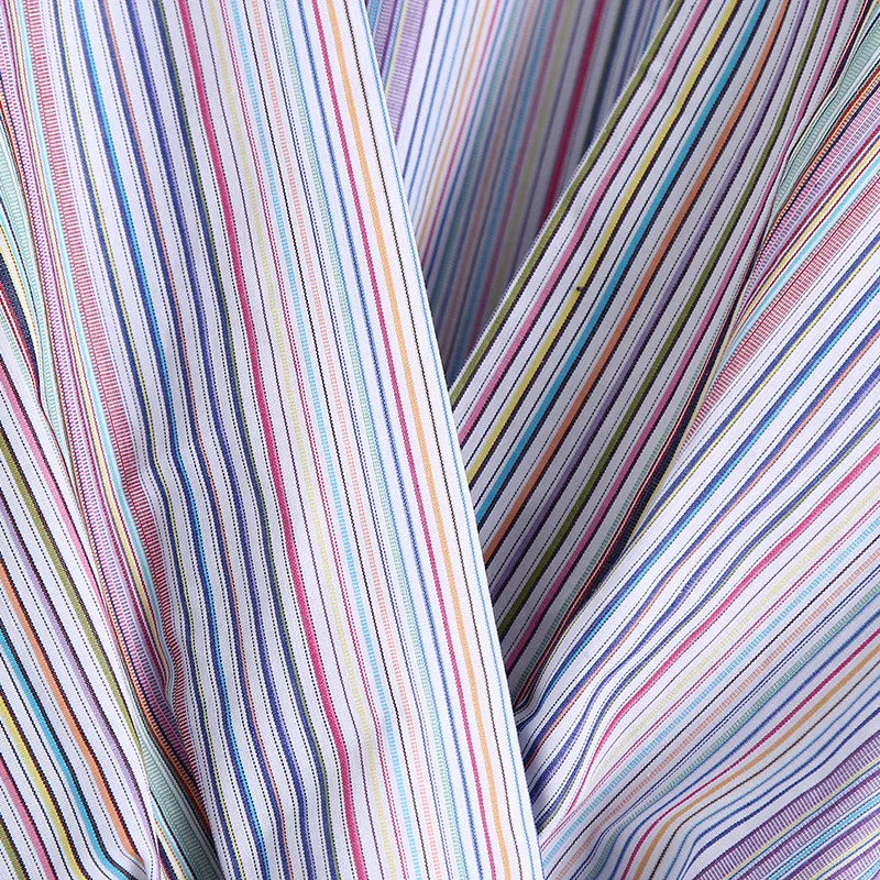 2021 new summer European loose suit blue striped printed V-neck top women's casual shirt waist-tight
2021 new summer European loose suit blue striped printed V-neck top women's casual shirt waist-tight