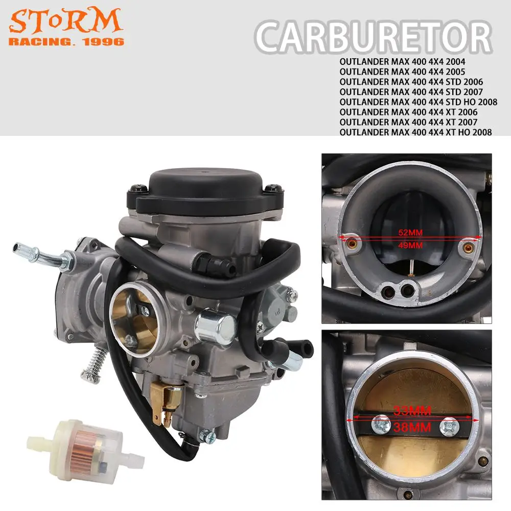 For PD33J 33mm PD33 OUTLANDER MAX 400 STD HO XT 2004 2005-2007 2008 Motorcycle Aluminum Carburetor Carburador With Power Jet
For PD33J 33mm PD33 OUTLANDER MAX 400 STD HO XT 2004 2005-2007 2008 Motorcycle Aluminum Carburetor Carburador With Power Jet