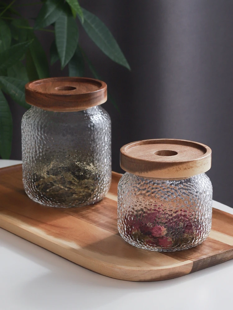 Creative Transparent Glass Storage Jar Household Hammered Candy Coffee Beans Nuts Sealed Tins Tea Tins Food Storage Containers 
Creative Transparent Glass Storage Jar Household Hammered Candy Coffee Beans Nuts Sealed Tins Tea Tins Food Storage Containers