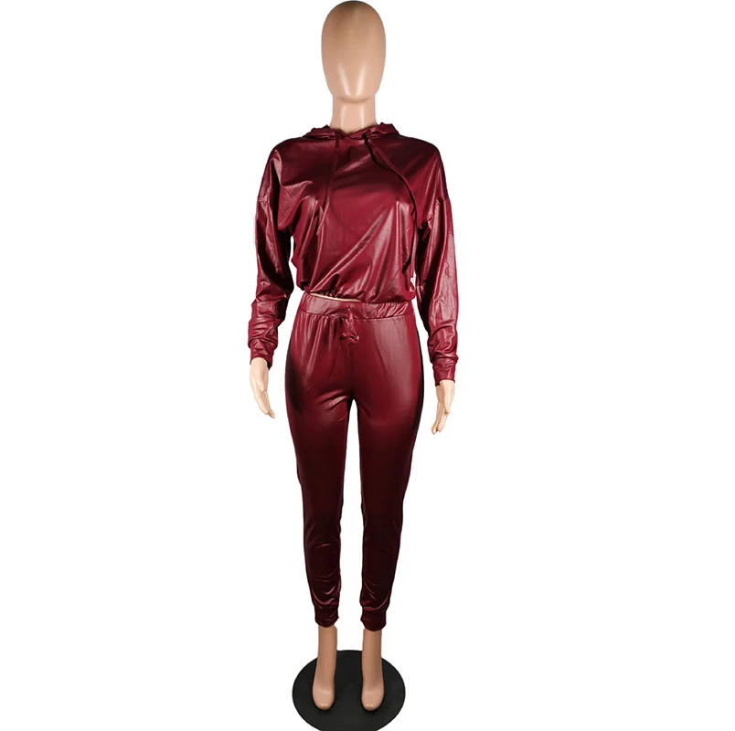Solid Tracksuit Women PU Hoodies 2 piece Sets Womens Outfits Streetwear Costumes Sportwear Suit Fashion
Solid Tracksuit Women PU Hoodies 2 piece Sets Womens Outfits Streetwear Costumes Sportwear Suit Fashion