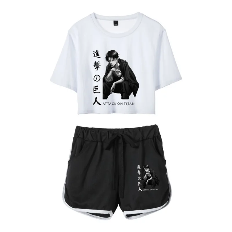Anime Attack on Titan Cosplay T-shirt Shorts suits Summer Women Attack on Titan Short sleeve Tees Shirts Girls Sportswear
Anime Attack on Titan Cosplay T-shirt Shorts suits Summer Women Attack on Titan Short sleeve Tees Shirts Girls Sportswear