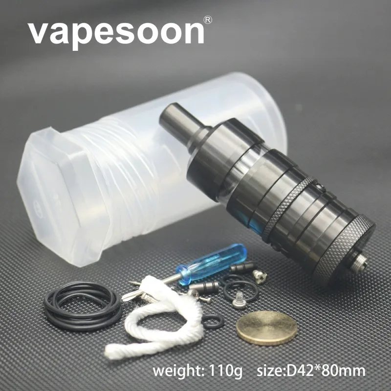 Vapesoon Rebuildable FEV45 Style 316SS RTA Tank Atomizer 17mm Diameter for 510 Thread e-Cigarette Vape Mod
Vapesoon Rebuildable FEV45 Style 316SS RTA Tank Atomizer 17mm Diameter for 510 Thread e-Cigarette Vape Mod