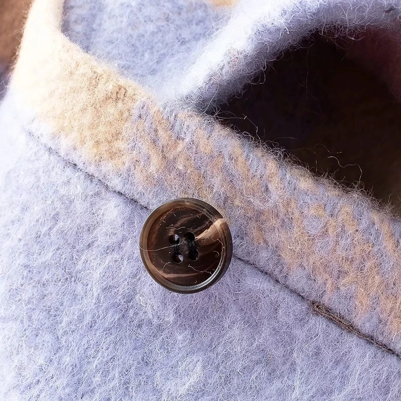 women purple Fashion plaid woolen shirts 2020 elegant ladies oversize long shirt vintage female stylish thick blouses girls chic
women purple Fashion plaid woolen shirts 2020 elegant ladies oversize long shirt vintage female stylish thick blouses girls chic