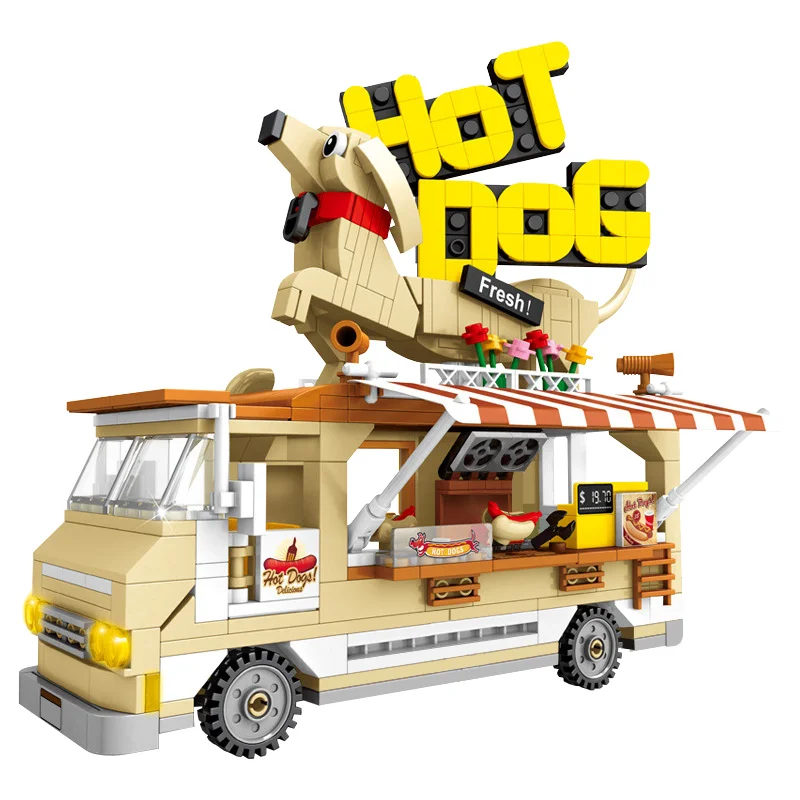 511pcs City Creative Grilled Hot Dog Truck Model Building Blocks Friends Camping Car Figures Bricks Toys for Girls Gifts
511pcs City Creative Grilled Hot Dog Truck Model Building Blocks Friends Camping Car Figures Bricks Toys for Girls Gifts