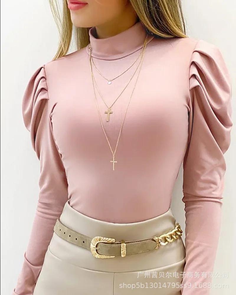 Женская одежда, новый стиль, Розовый Топ с длинным рукавом фонарик, пуловер, водолазка, модные повседневные осенние женские топы
Женская одежда, новый стиль, Розовый Топ с длинным рукавом фонарик, пуловер, водолазка, модные повседневные осенние женские топы