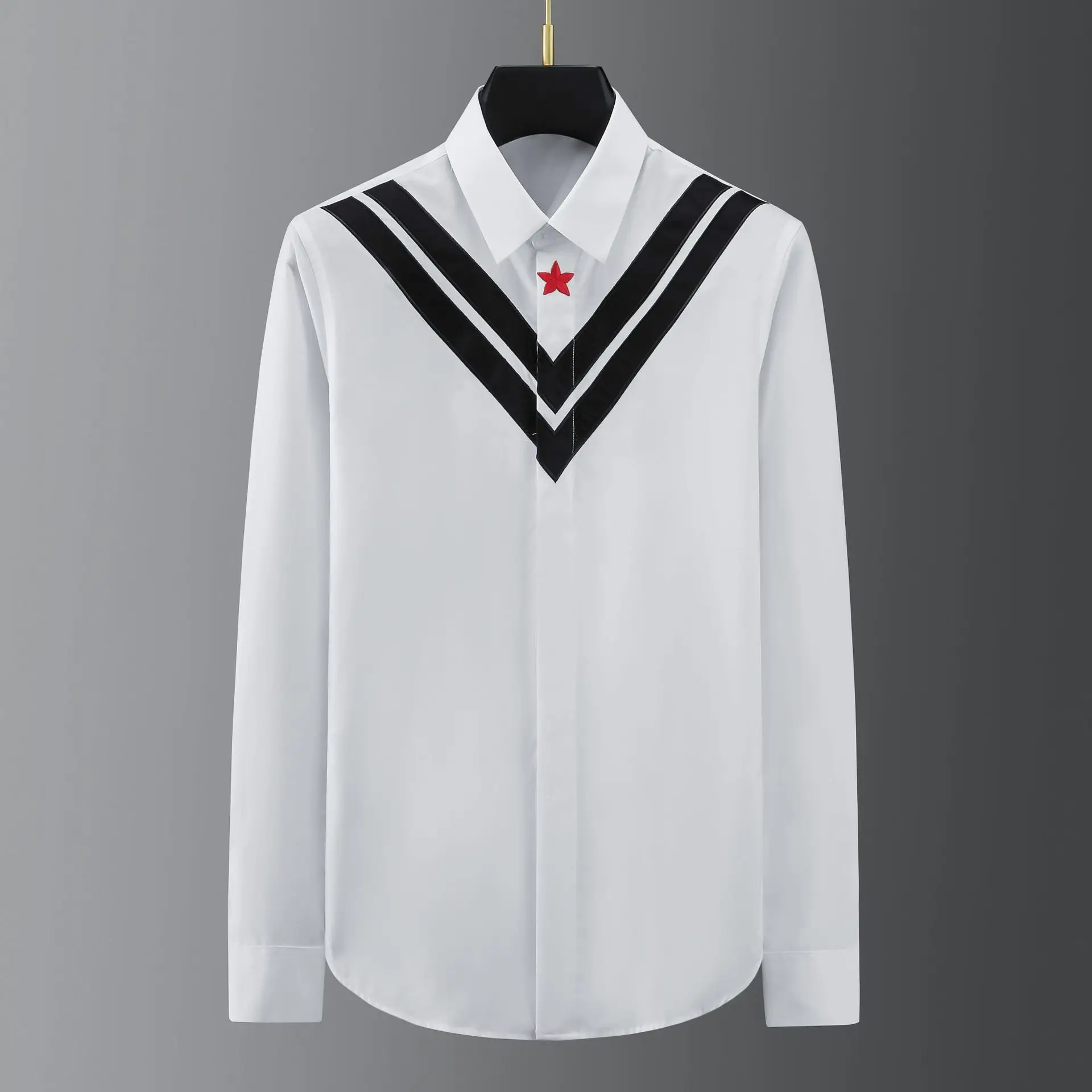 Embroidery Stitching Star Men's Shirts Trend Long-sleeved Casual Slim Shirt High Quality Business Formal Social Dress Shirt
Embroidery Stitching Star Men's Shirts Trend Long-sleeved Casual Slim Shirt High Quality Business Formal Social Dress Shirt
