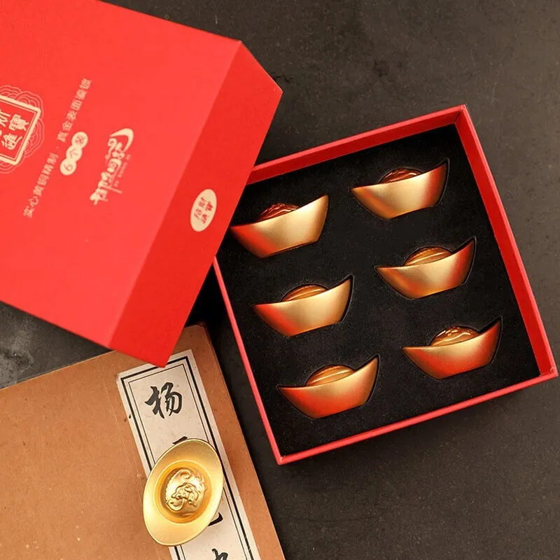 Chinese Gold Ingot Ornament Lucky Yuanbao Fengshui Decor Mascot Metal Craft Auspicious Wealth Accessories Chinese Ancient Money
Chinese Gold Ingot Ornament Lucky Yuanbao Fengshui Decor Mascot Metal Craft Auspicious Wealth Accessories Chinese Ancient Money