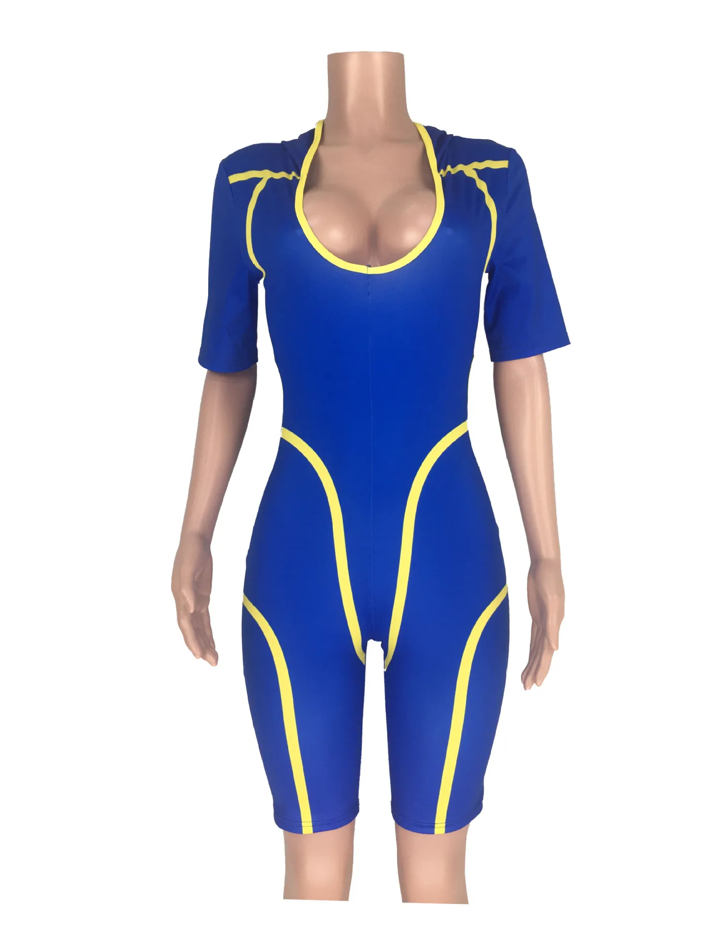 Moto & Biker Style Sexy Women Striped Skinny Knee-length Rompers Wholesale Night Club Wear O Neck Hollow-out Playsuit Overalls
Moto & Biker Style Sexy Women Striped Skinny Knee-length Rompers Wholesale Night Club Wear O Neck Hollow-out Playsuit Overalls