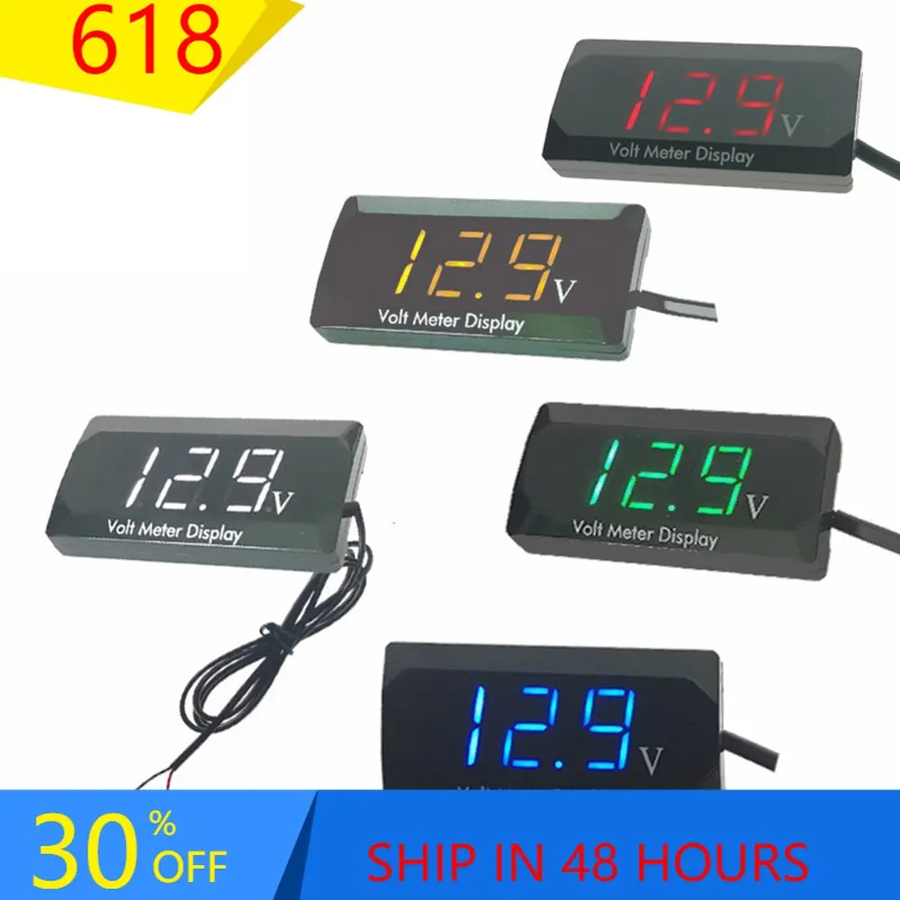 LED Display Digital Voltmeter Panel Volt Voltage Meter Tester Reverse connection protection 12V For Car motorcycle dropshiping
LED Display Digital Voltmeter Panel Volt Voltage Meter Tester Reverse connection protection 12V For Car motorcycle dropshiping