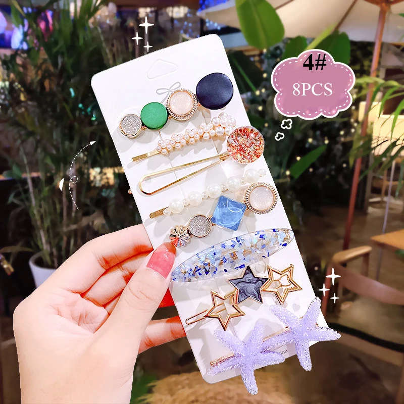 Korea Style Fashion Pearl Hair clip for Women Snap Button Hair Pins Romantic Female Hair Stick Barrettes 1 Set Hair Accessories 
Korea Style Fashion Pearl Hair clip for Women Snap Button Hair Pins Romantic Female Hair Stick Barrettes 1 Set Hair Accessories