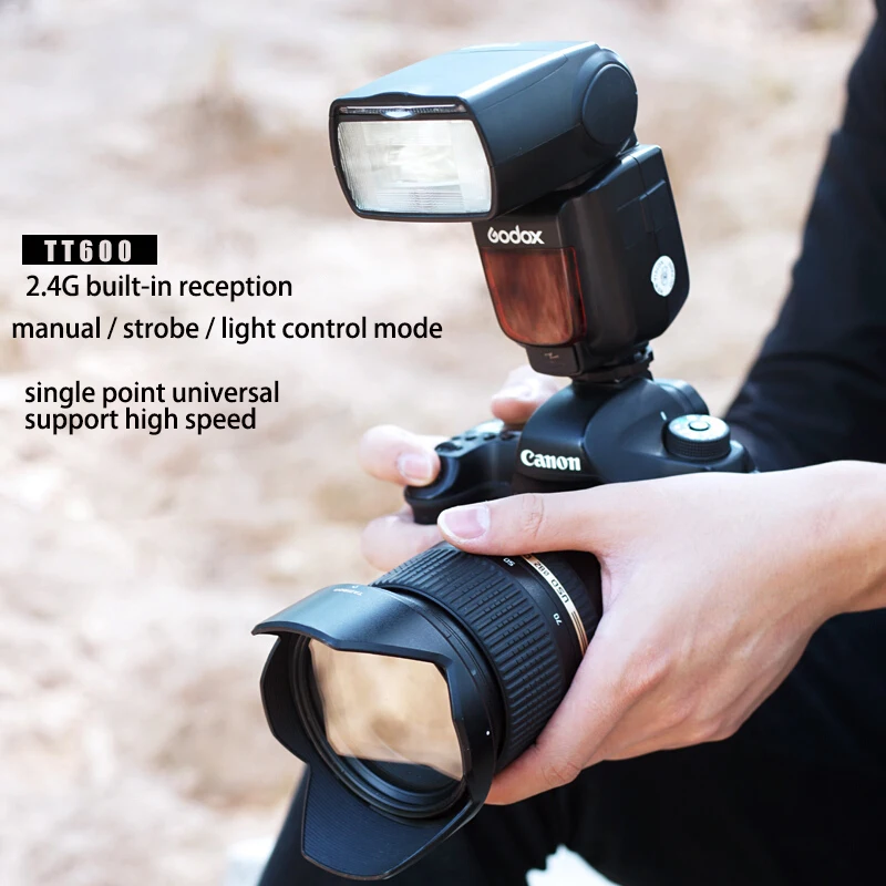 Godox TT600 TT600S Camera Flash High Speedlite 2.4G Wireless GN60 Master/Slave For Canon Sony Nikon Fujifilm Pentax Olympus
Godox TT600 TT600S Camera Flash High Speedlite 2.4G Wireless GN60 Master/Slave For Canon Sony Nikon Fujifilm Pentax Olympus