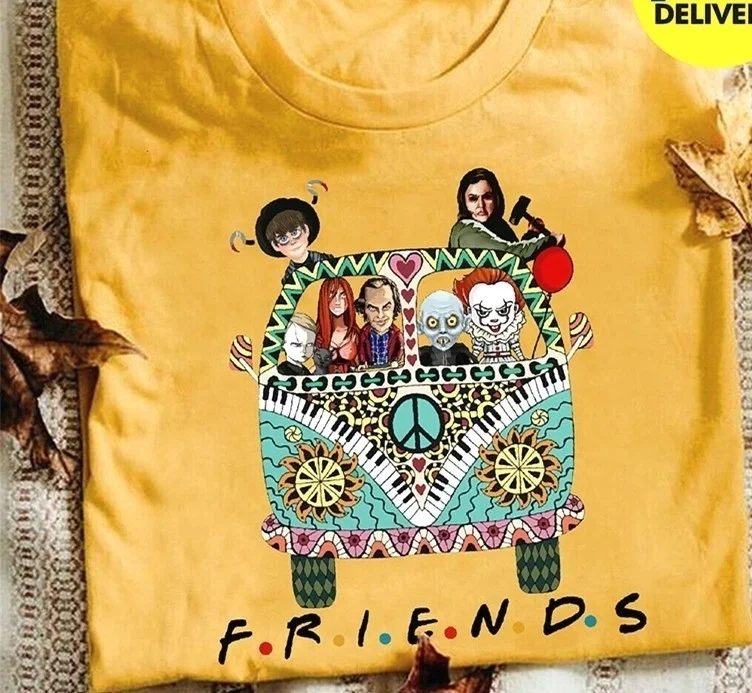 Awesome Halloween Friends Horror Movie Characters Hippie Bus Shirt Summer Fashion Unisex Tshirt Short Sleeve Top Tee
Awesome Halloween Friends Horror Movie Characters Hippie Bus Shirt Summer Fashion Unisex Tshirt Short Sleeve Top Tee