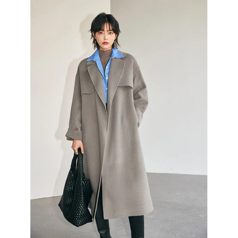 100% Wool Double-faced Woolen Coat Women's Fashion Slim Long Coat Autumn And Winter 2021 New
100% Wool Double-faced Woolen Coat Women's Fashion Slim Long Coat Autumn And Winter 2021 New
