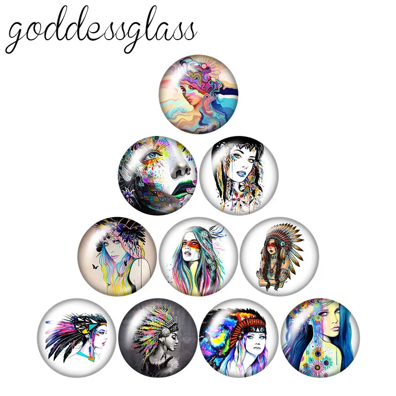 ZB1270 paintingIndian girlsAboriginal 10pcs 12mm/18mm/20mm/25mm Round photo glass cabochon demo flat back Making findings 
ZB1270 paintingIndian girlsAboriginal 10pcs 12mm/18mm/20mm/25mm Round photo glass cabochon demo flat back Making findings