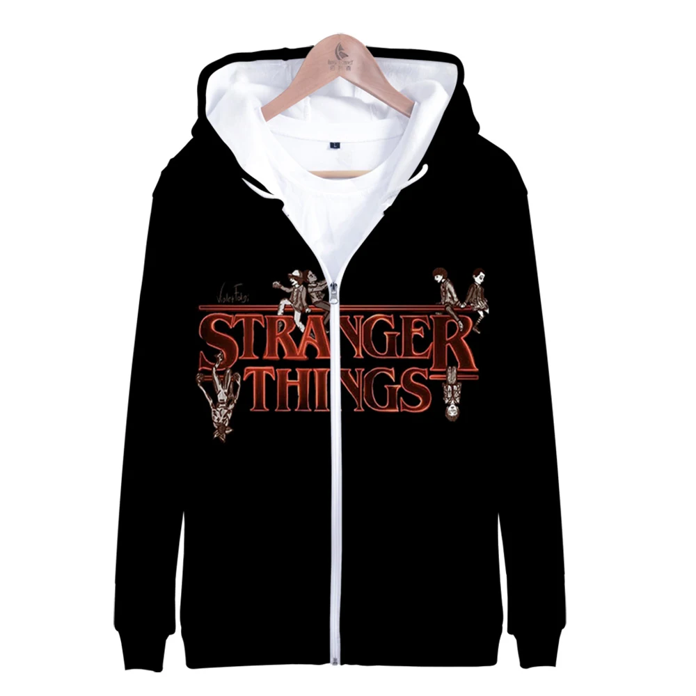 

Stranger Things Season 4 Zipper Hoodies 3D Prints Women/Men Fashion Long Sleeve Hooded Sweatshirt Hot Sale Streetwear Clothes
