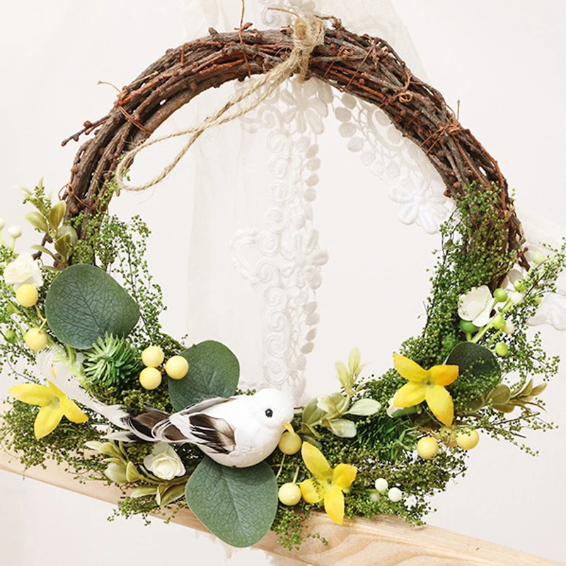 Easter Decoration Rattan Circle With Plants Artificial Wreath With Easter Bird Egg And Nests Green Eucalyptus Leaf Deco Home
Easter Decoration Rattan Circle With Plants Artificial Wreath With Easter Bird Egg And Nests Green Eucalyptus Leaf Deco Home