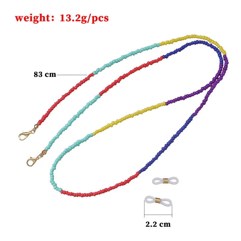 Bohemian Colored Mask Strap Beaded Glasses Chains Women Face Mask Lanyard Anti Slip Women's Neck Chain For Eyeglass Sunglasses
Bohemian Colored Mask Strap Beaded Glasses Chains Women Face Mask Lanyard Anti Slip Women's Neck Chain For Eyeglass Sunglasses