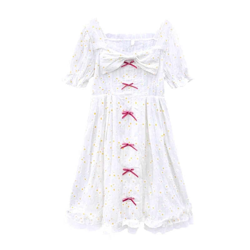 Cute College Style Dress Japanese Sweet Floral White Cute First Love Short Sleeve Dresses Women Autumn 2020 Summer Kawaii Dress
Cute College Style Dress Japanese Sweet Floral White Cute First Love Short Sleeve Dresses Women Autumn 2020 Summer Kawaii Dress