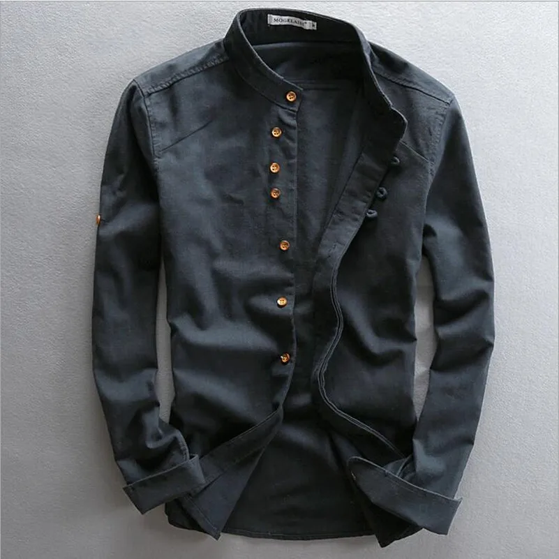 mandarin collar spring full sleeves cotton linen shirt men white black Khaki Chinese casual shirts summer shirt men
mandarin collar spring full sleeves cotton linen shirt men white black Khaki Chinese casual shirts summer shirt men