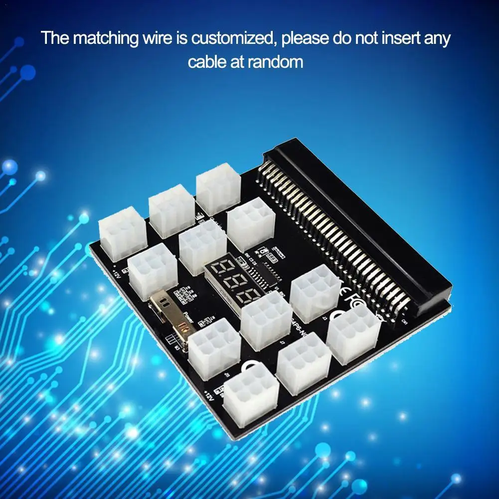 Плата питания для сервера майнинга, 12 В, PCI-E, 12/17x6 контактов, 750 Вт, Q1E9
Плата питания для сервера майнинга, 12 В, PCI-E, 12/17x6 контактов, 750 Вт, Q1E9