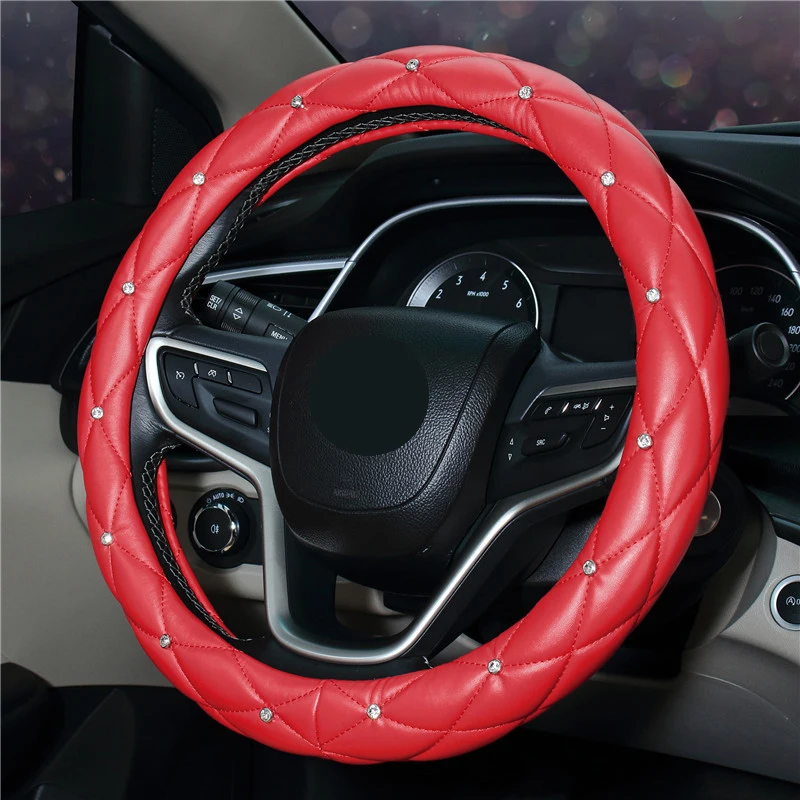 New Car Steering Wheel, Ladies Diamond-studded, Four Seasons Universal Car Interior Decoration Products, Fashion Grip Cover
New Car Steering Wheel, Ladies Diamond-studded, Four Seasons Universal Car Interior Decoration Products, Fashion Grip Cover