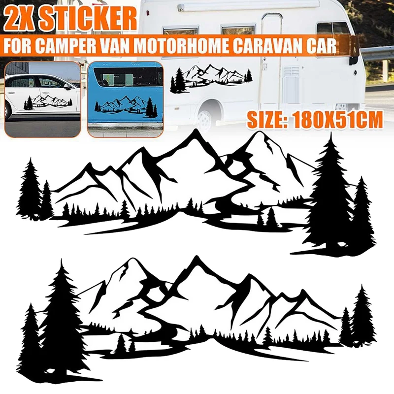 RV Motorhome Side Body Sticker DIY Large Mountain Tree Decal Sticker Decoration for Car Caravan Trailer
RV Motorhome Side Body Sticker DIY Large Mountain Tree Decal Sticker Decoration for Car Caravan Trailer