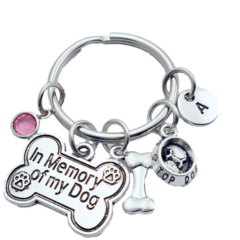 In Memory of My Dog Bone Bowl Keychains Creative Initial Letter Monogram Birthstone Keyrings Fashion Jewelry Women Gifts
In Memory of My Dog Bone Bowl Keychains Creative Initial Letter Monogram Birthstone Keyrings Fashion Jewelry Women Gifts