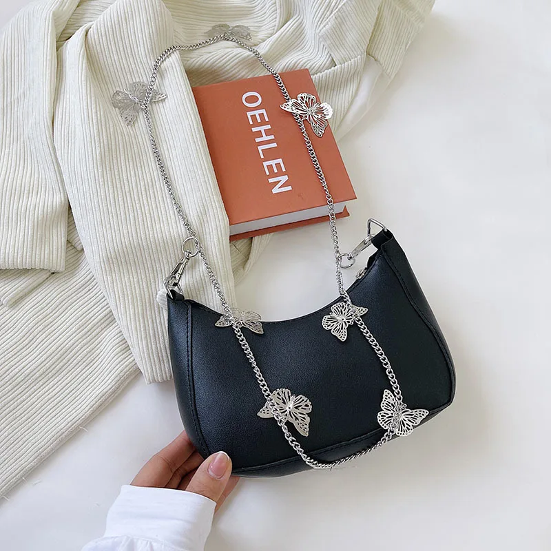 Fashion Women PU Leather Small Shoulder Underarm Bag Ladies Vintage Butterfly Chain Pure Color Zipper Mini Purse Handbag
Fashion Women PU Leather Small Shoulder Underarm Bag Ladies Vintage Butterfly Chain Pure Color Zipper Mini Purse Handbag