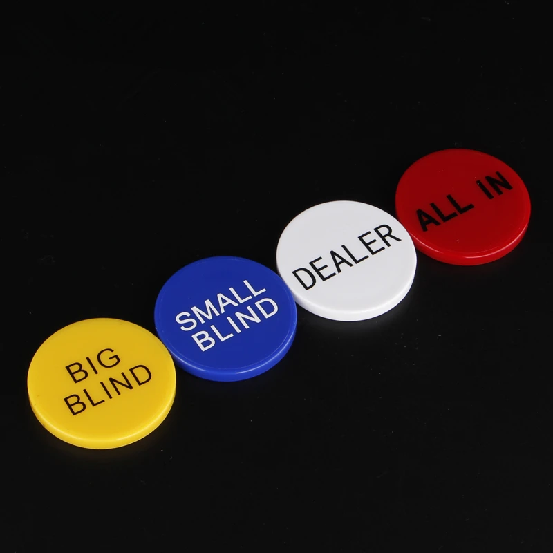 1Pcs BLIND/BIG BLIND/DEALER/All SALE Acrylic Round Plastic Dealer Coins SMALL IN Texa Poker Chip Coin Buttons Game Entertainment
1Pcs BLIND/BIG BLIND/DEALER/All SALE Acrylic Round Plastic Dealer Coins SMALL IN Texa Poker Chip Coin Buttons Game Entertainment