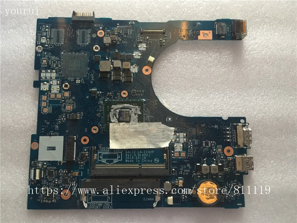 yourui AAL12 LA-C142P CN-0Y7P00 0Y7P00 Y7P00 For Dell inspiron 5555 5755 Laptopmotherboard with E2-7110u CPU Tested
yourui AAL12 LA-C142P CN-0Y7P00 0Y7P00 Y7P00 For Dell inspiron 5555 5755 Laptopmotherboard with E2-7110u CPU Tested