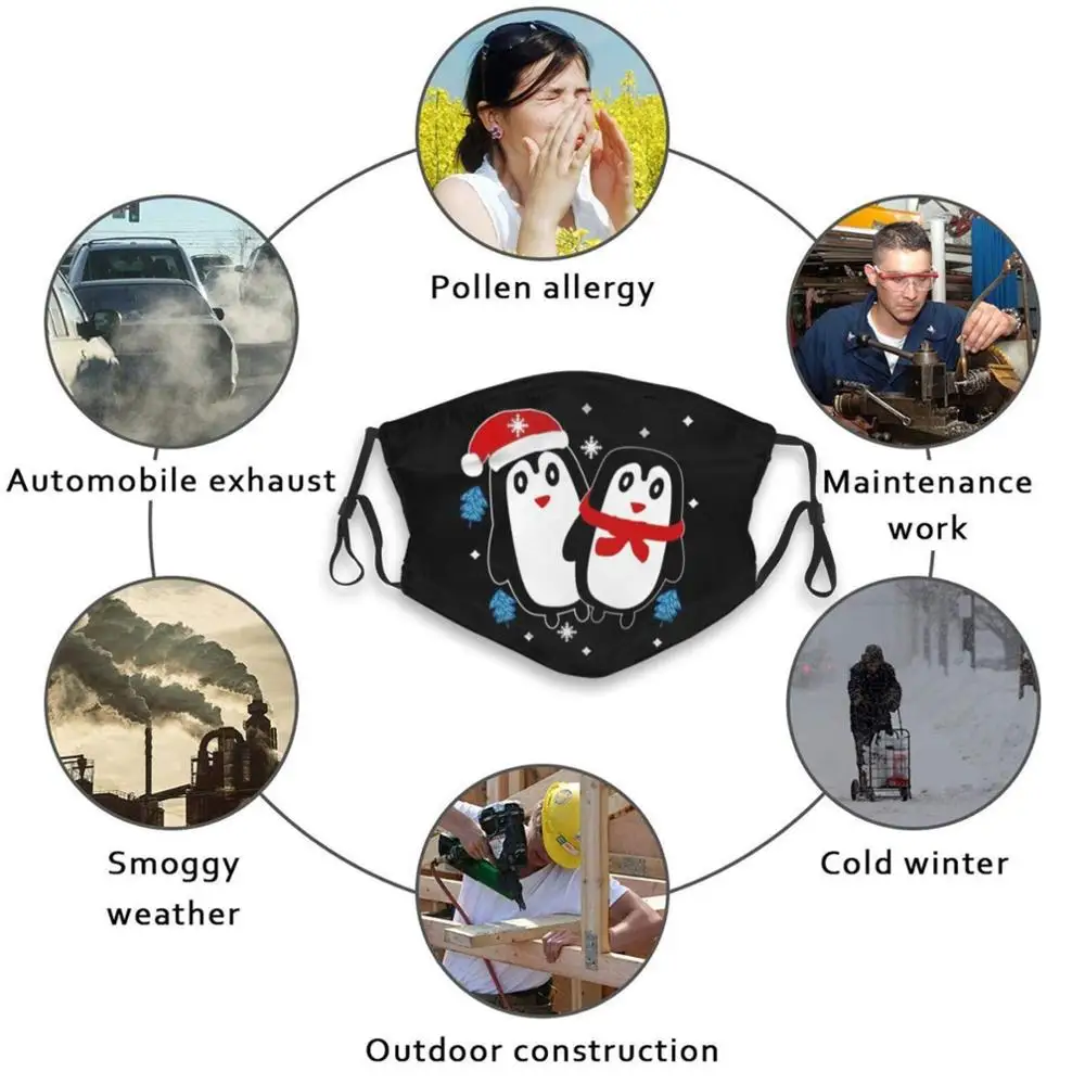 Christmas Penguins Print Reusable Mask Pm2.5 Filter Face Mask Kids Cute Penguin Penguins Holidays Vector Yule Green Red Yellow
Christmas Penguins Print Reusable Mask Pm2.5 Filter Face Mask Kids Cute Penguin Penguins Holidays Vector Yule Green Red Yellow