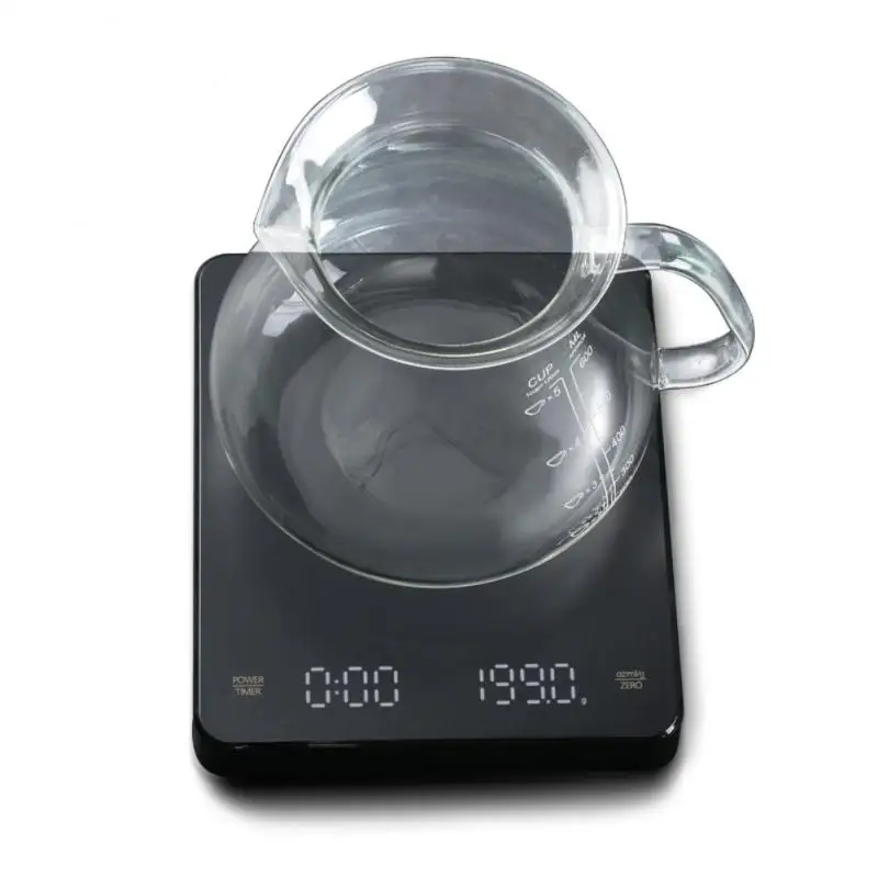 3kg / 0.1g New LED Screen Charging Coffee Scale Timing Hand Brewing Coffee Electronic Scale Household Kitchen Scale
3kg / 0.1g New LED Screen Charging Coffee Scale Timing Hand Brewing Coffee Electronic Scale Household Kitchen Scale
