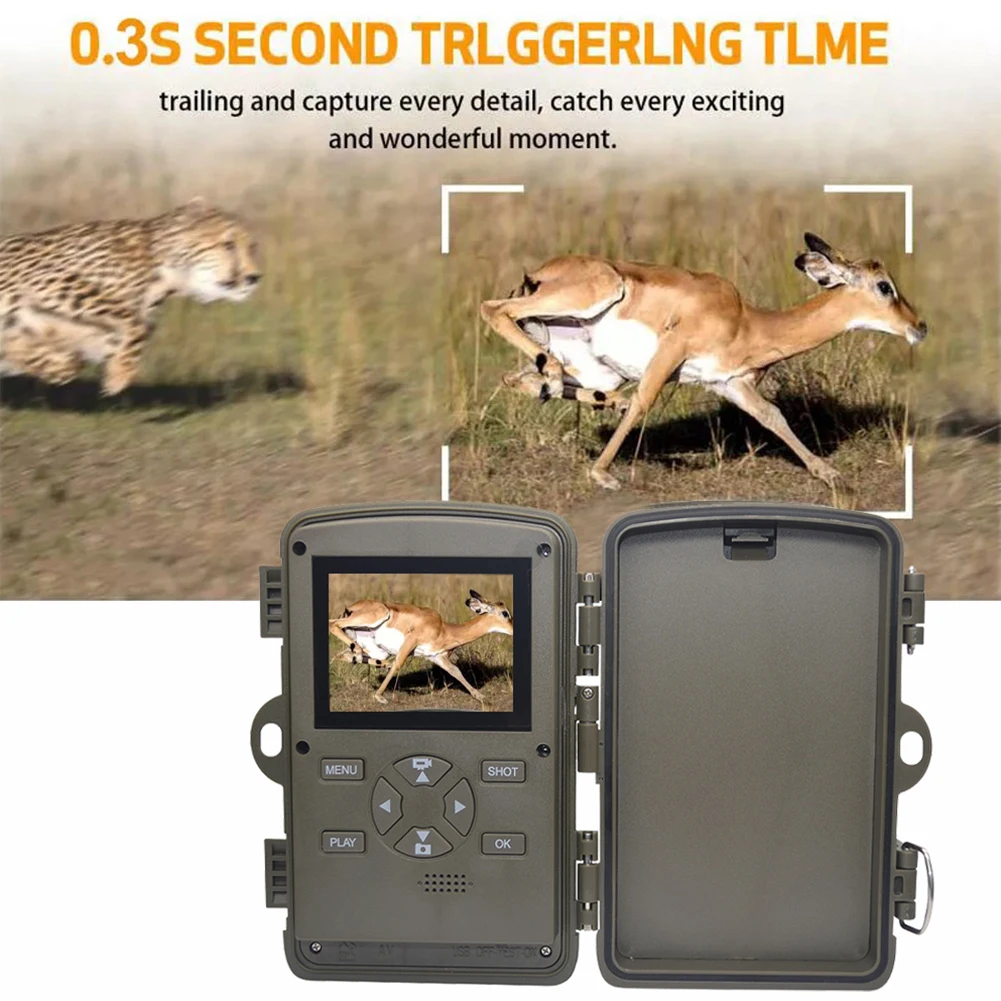 H8201 2.4 Inch Trail Camera 4K HD Outdoor Wildlife Monitoring Deer Hunting Dual-Lens 20MP 170 Degree Wide Angle Night Vision
H8201 2.4 Inch Trail Camera 4K HD Outdoor Wildlife Monitoring Deer Hunting Dual-Lens 20MP 170 Degree Wide Angle Night Vision