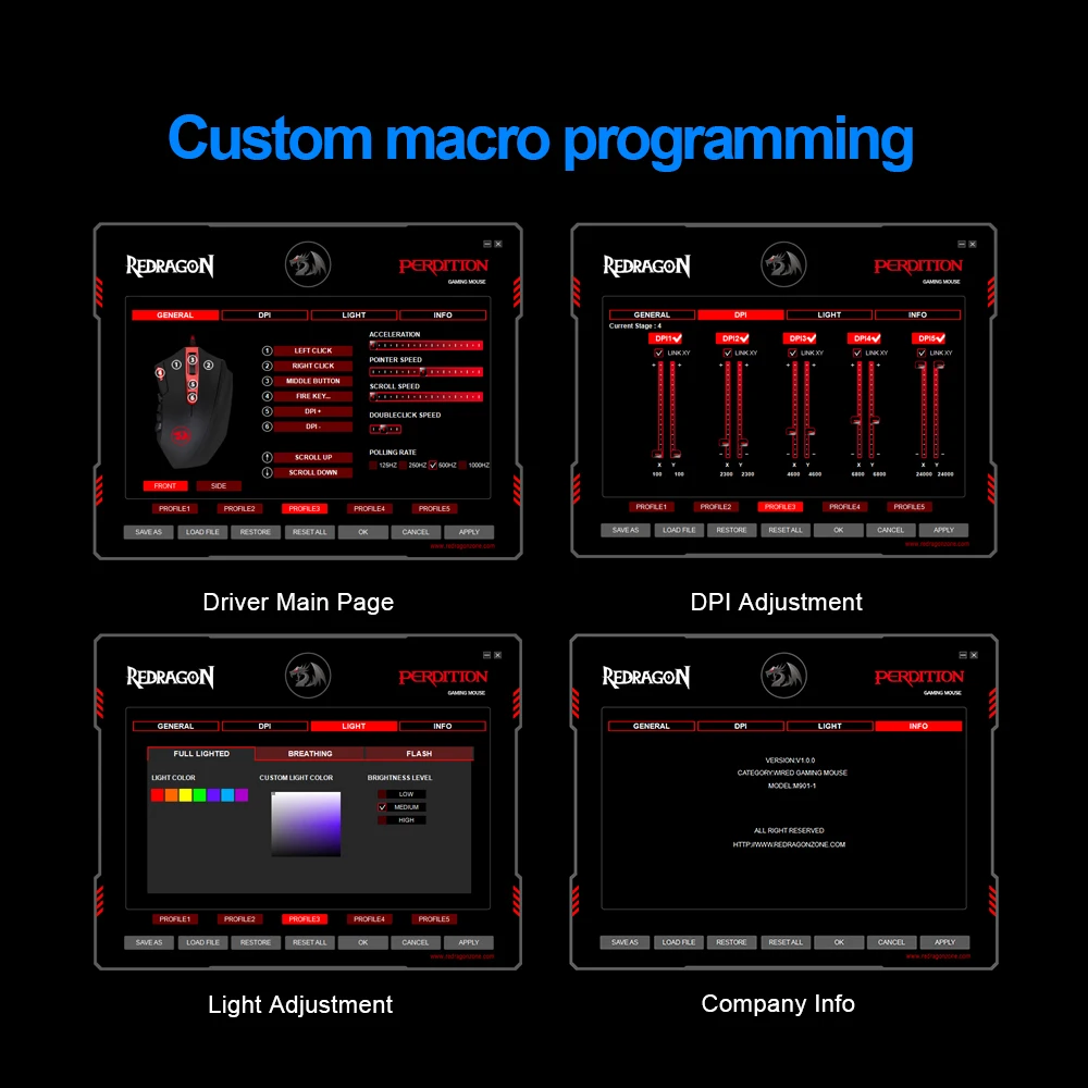 Redragon Perdition M901 USB wired Gaming Mouse 12400DPI 19 buttons programmable game mice backlight ergonomic laptop PC computer
Redragon Perdition M901 USB wired Gaming Mouse 12400DPI 19 buttons programmable game mice backlight ergonomic laptop PC computer