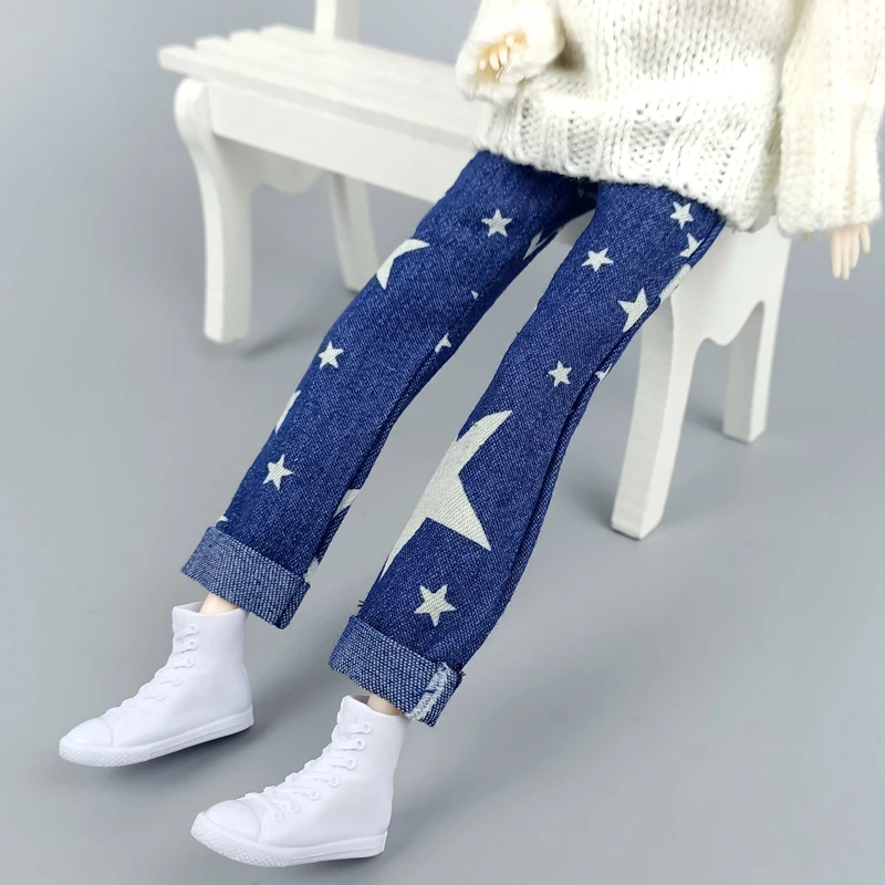 Star Print Blue Jeans Pants Dolls Clothes For Barbie Dolls Trousers Casual Wears 1/6 BJD Dollhouse Accessories Kids DIY Toys
Star Print Blue Jeans Pants Dolls Clothes For Barbie Dolls Trousers Casual Wears 1/6 BJD Dollhouse Accessories Kids DIY Toys
