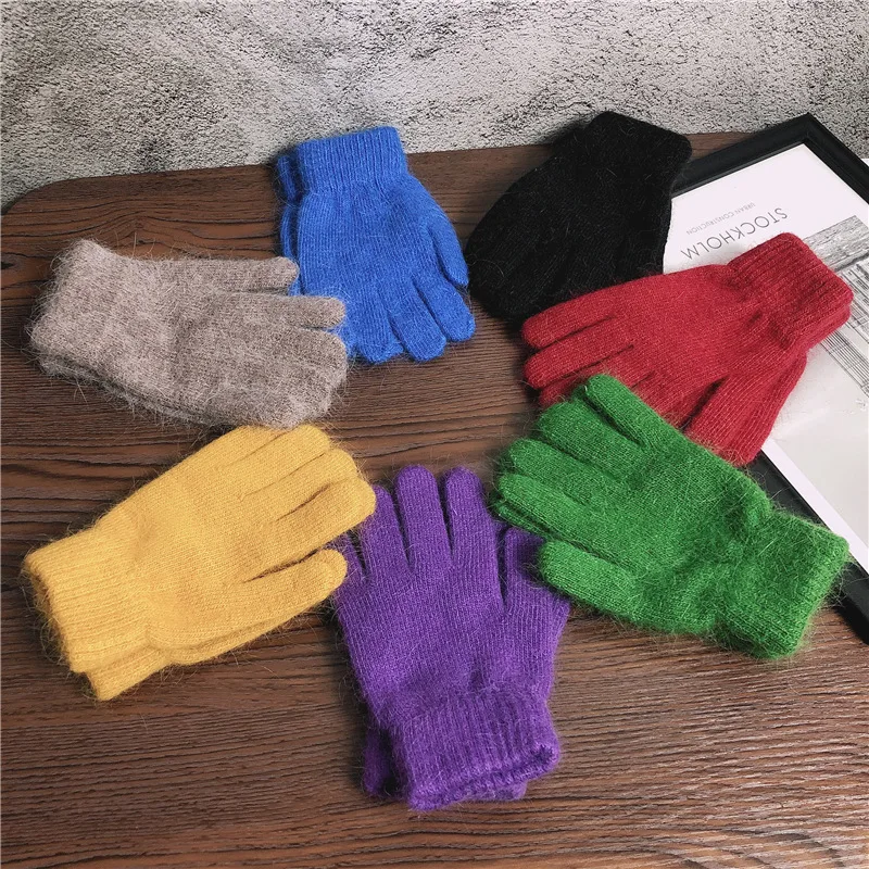 Fashion Rabbit Fur Knitting Female's Gloves Winter Warm High Quality Thick Full Finger Women Gloves Outdoor Sport Ladies Mittens
Fashion Rabbit Fur Knitting Female's Gloves Winter Warm High Quality Thick Full Finger Women Gloves Outdoor Sport Ladies Mittens