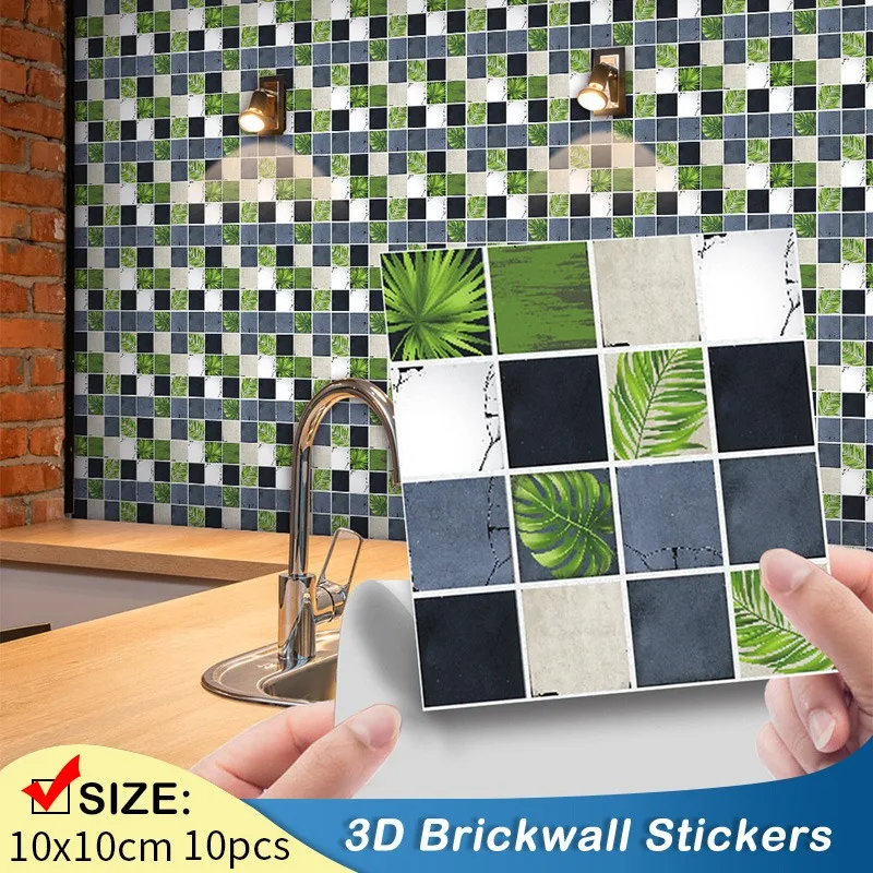 Mosaic Tile Sticker 3d Three-dimensional Wall Decoration Painting 10*10*10pcs Waterproof Wall Sticker Kitchen Renovation Sticker
Mosaic Tile Sticker 3d Three-dimensional Wall Decoration Painting 10*10*10pcs Waterproof Wall Sticker Kitchen Renovation Sticker