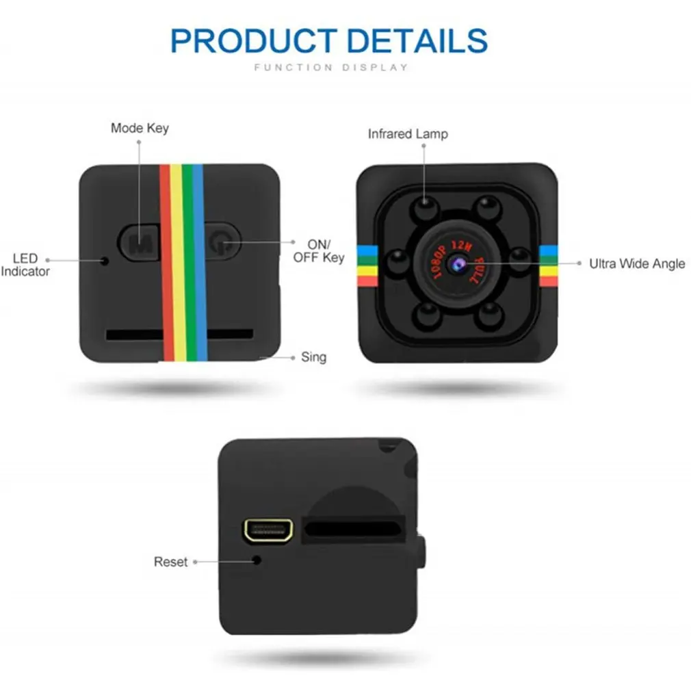 Mini Camera HD 1080P Sensor Night Vision Camcorder Motion DVR Micro Sport DV Video Small Cam PK A9 | Электроника