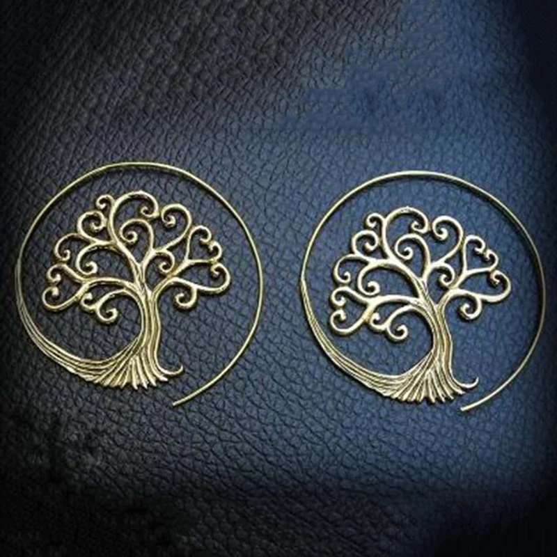 2020 New Fashion Spiral Tree Of Life Earrings Bohemia Round Hoop Earrings For Women Statement Punk Charm Earrings Party Jewelry
2020 New Fashion Spiral Tree Of Life Earrings Bohemia Round Hoop Earrings For Women Statement Punk Charm Earrings Party Jewelry