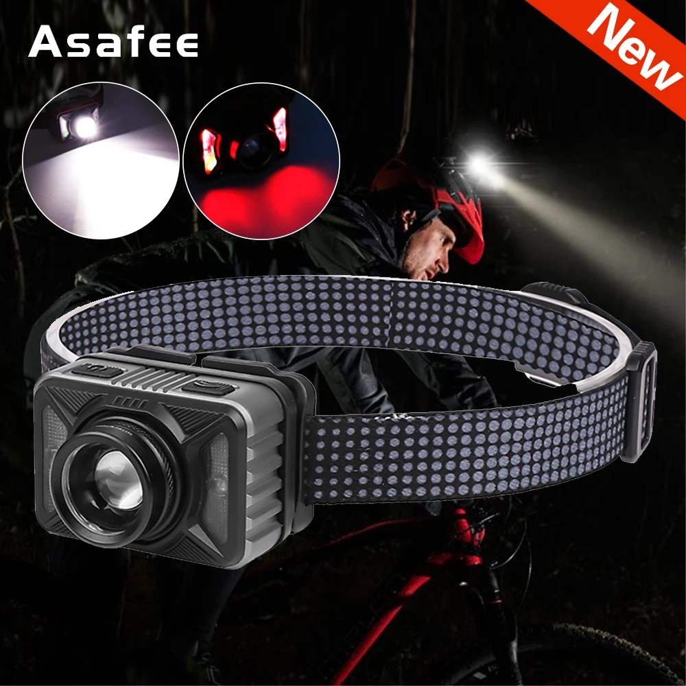 Asafee XHP50 Sensor Zoomable Led Head Lamp red Built in BatterySensor Headlight Light Outdoor light XHP50 Led Headlamp
Asafee XHP50 Sensor Zoomable Led Head Lamp red Built in BatterySensor Headlight Light Outdoor light XHP50 Led Headlamp
