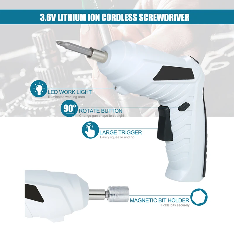 27Pcs Multifunctional Electric Screwdriver Set 3.6V-12V Rechargeable Lithium Screw Driver
27Pcs Multifunctional Electric Screwdriver Set 3.6V-12V Rechargeable Lithium Screw Driver