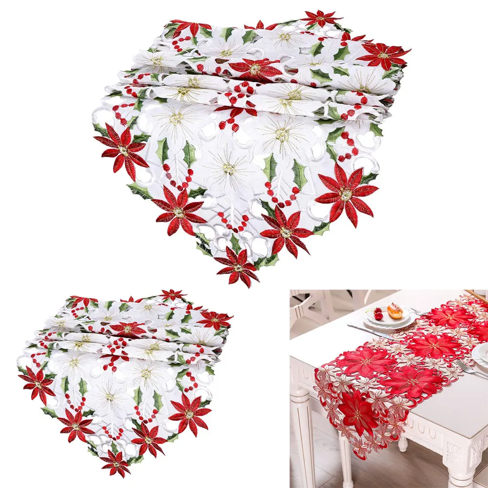 38*176cm Embroidered Luxury Table Runner Hollow Embroidered Tablecloth Home Dining Table Coffee Table Party Wedding Decoration
38*176cm Embroidered Luxury Table Runner Hollow Embroidered Tablecloth Home Dining Table Coffee Table Party Wedding Decoration