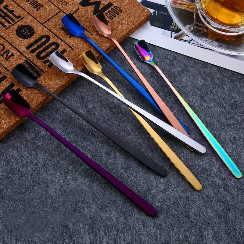 1Pcs Colorful Stainless Steel Spoon Long Handle Spoon Flatware Coffee Soup Ice Drinking Spoon Kitchen Gadget
1Pcs Colorful Stainless Steel Spoon Long Handle Spoon Flatware Coffee Soup Ice Drinking Spoon Kitchen Gadget