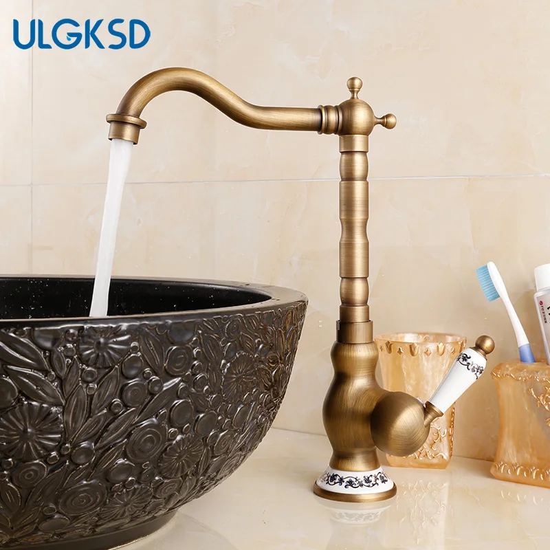 Luxury Retro Bathroom Sink Faucet Antique Brass Basin Faucets Porcelain Ceramic 360 Rotation Torneiras Hot and Cold Mixer Tap
Luxury Retro Bathroom Sink Faucet Antique Brass Basin Faucets Porcelain Ceramic 360 Rotation Torneiras Hot and Cold Mixer Tap