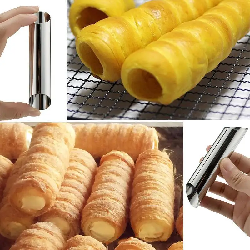 Kitchen Stainless Steel Baking Cones Horn Pastry Roll Cake Mold Spiral Baked Croissants Tubes Cookie Dessert Tool
Kitchen Stainless Steel Baking Cones Horn Pastry Roll Cake Mold Spiral Baked Croissants Tubes Cookie Dessert Tool