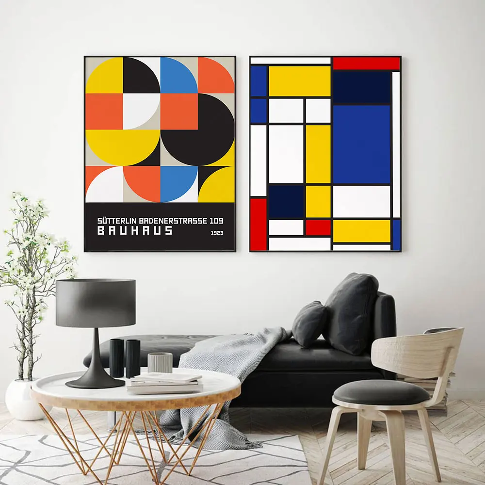 Bauhaus Vintage Poster Colourful Geometric Art Print Retro Abstract Canvas Painting Modern Wall Picture Living Room Home Decor
Bauhaus Vintage Poster Colourful Geometric Art Print Retro Abstract Canvas Painting Modern Wall Picture Living Room Home Decor