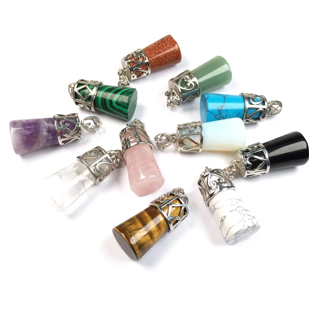 Natural Stone Pendant Column Shape Amulets Plated Exquisite Agates Charms For Jewelry Making DIY Bracelet Necklace Accessories
Natural Stone Pendant Column Shape Amulets Plated Exquisite Agates Charms For Jewelry Making DIY Bracelet Necklace Accessories