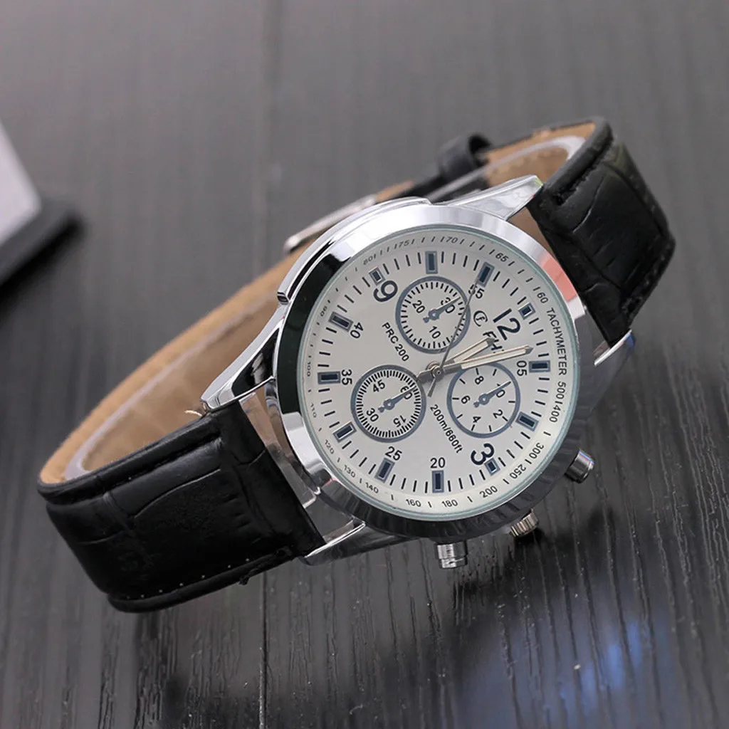 Casual Fashion Blue Glass Neutral Men's Casual Quartz Watch Non-Waterproof Strap Leather Pin Buckle Watch Wristwatch Classic
Casual Fashion Blue Glass Neutral Men's Casual Quartz Watch Non-Waterproof Strap Leather Pin Buckle Watch Wristwatch Classic